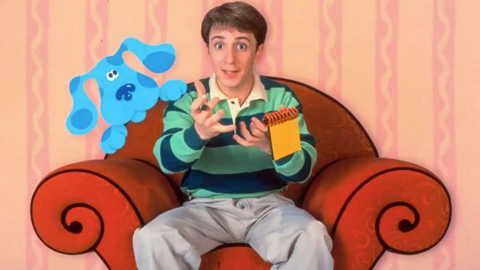 From brand persona to brand loyalty: Experiences in videos, VR and on TV. Challenging your senses as illustrated by a scene from the tv show Blues Clues.