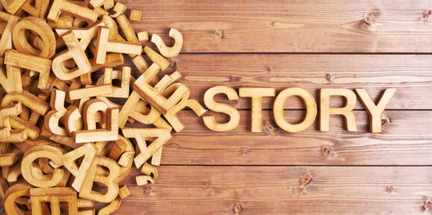 Brand story distinguishes a power brand. It requires multidisciplinary skills and profound understanding of business and humanity. (image of story blocks)