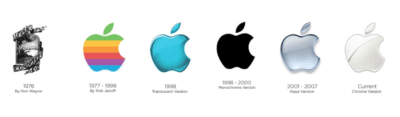 Apple's evolving logos - a brand can be refreshed to keep up with the times in a blog by Joanne Tan, business and personal branding expert,10PlusBrand.com