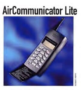 Kevin Surace's invention, the air communicator flight, a cellular data phone from Silicon Valley Startup in the early 1990s in California. (mobile phone)