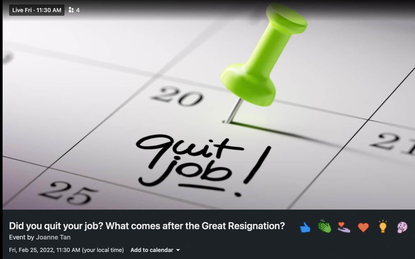 Joanne Z. Tan, global branding expert,10 Plus Brand, Inc. will talk about what's ahead of careers' changers, job quitters of the Great Resignation on LinkedIn