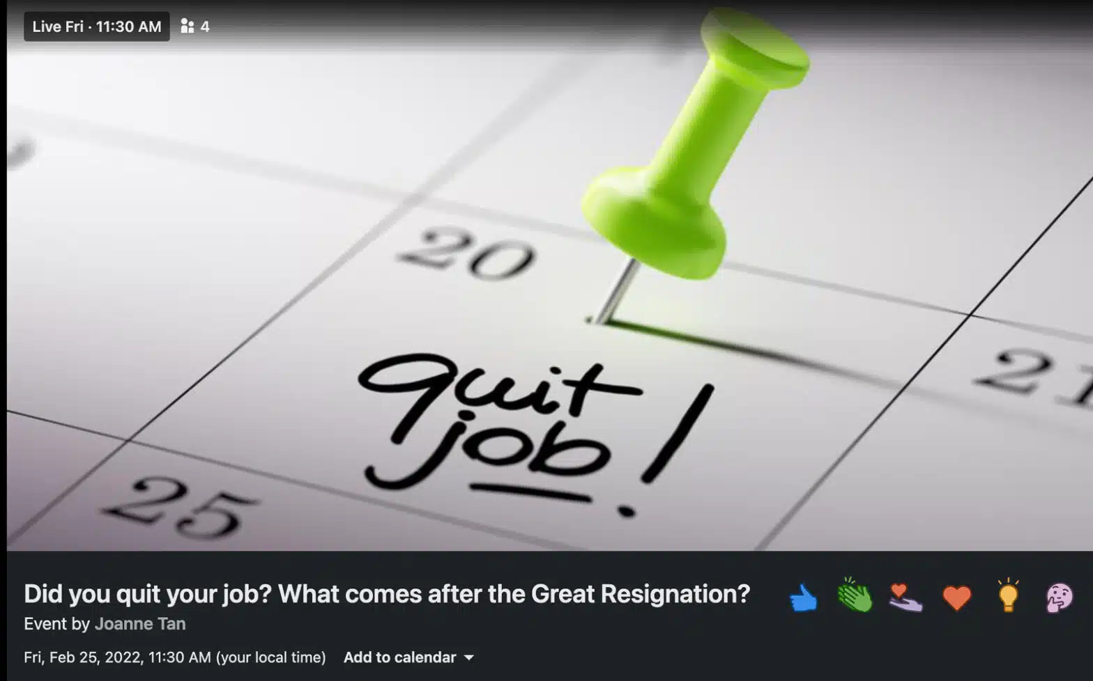 Joanne Z. Tan, global branding expert,10 Plus Brand, Inc. will talk about what's ahead of careers changers, job quitters of the Great Resignation on LinkedIn
