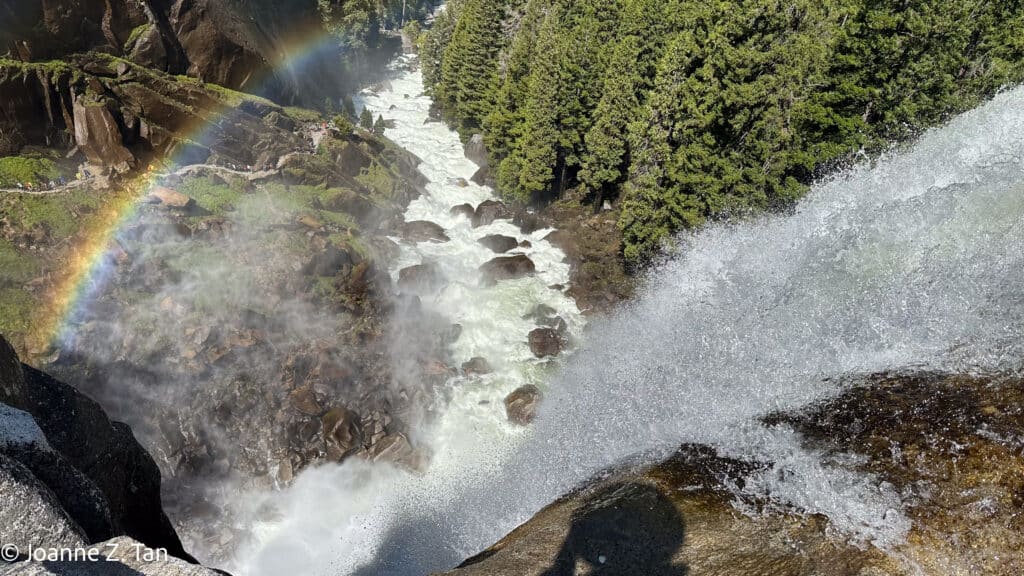 Joanne Z. Tan describes Yosemite falls - Vernal Fall, Nevada Fall, Bridal Veil Fall & her wilderness camping, backpacking, and climbing Half Dome, Clouds Rest.