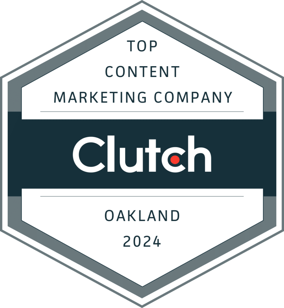 Award winning 10 Plus Brand, Inc. won "2024 Top Content Marketing Company, Non-profit, Oakland" & many other global, national, CA & Bay Area awards by Clutch.