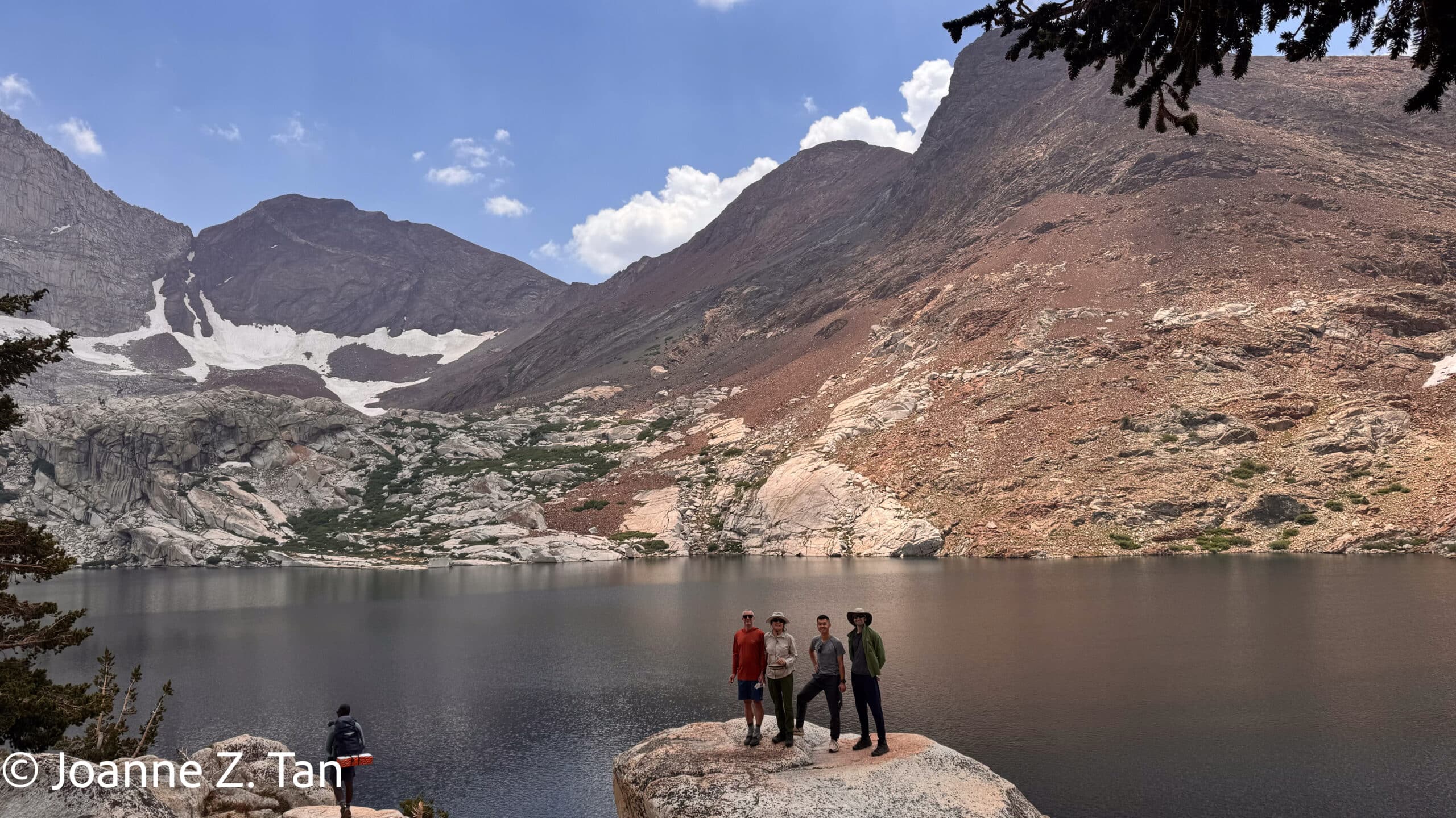 High Sierra backpacking, mountain climbing, camping, hiking true adventure stories by Joanne Z. Tan, Pt 1 of 3, snow-melt lakes, creeks, granite peaks, canyons.