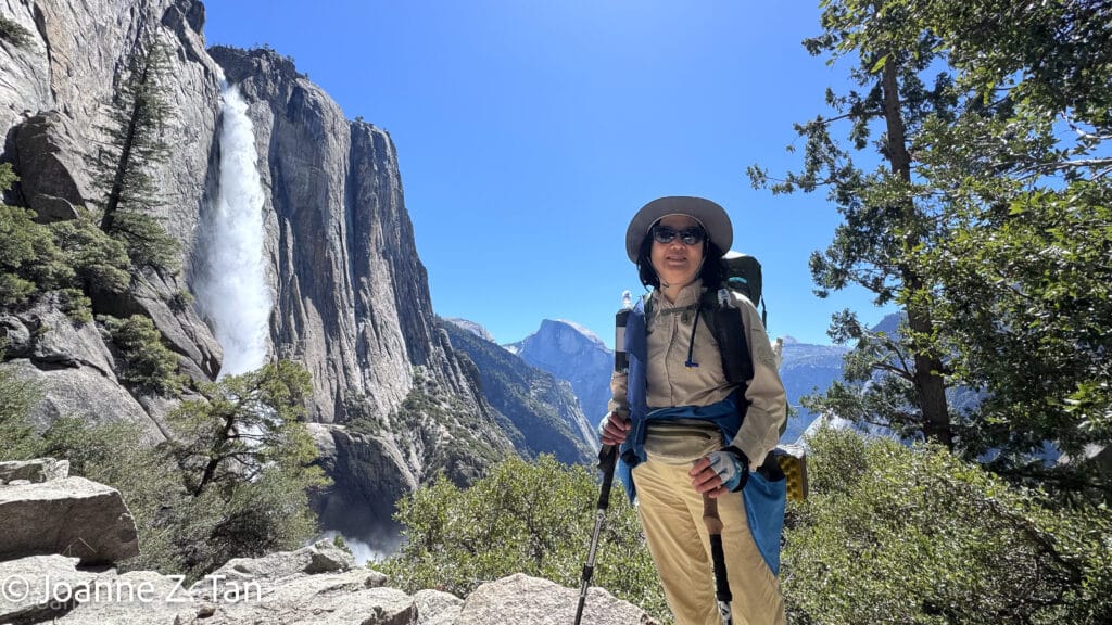 Joanne Z. Tan, poet, writer, photographer, brand strategist shares her wilderness backpacking story in Yosemite high country. Half Dome & Upper Yosemite Falls.