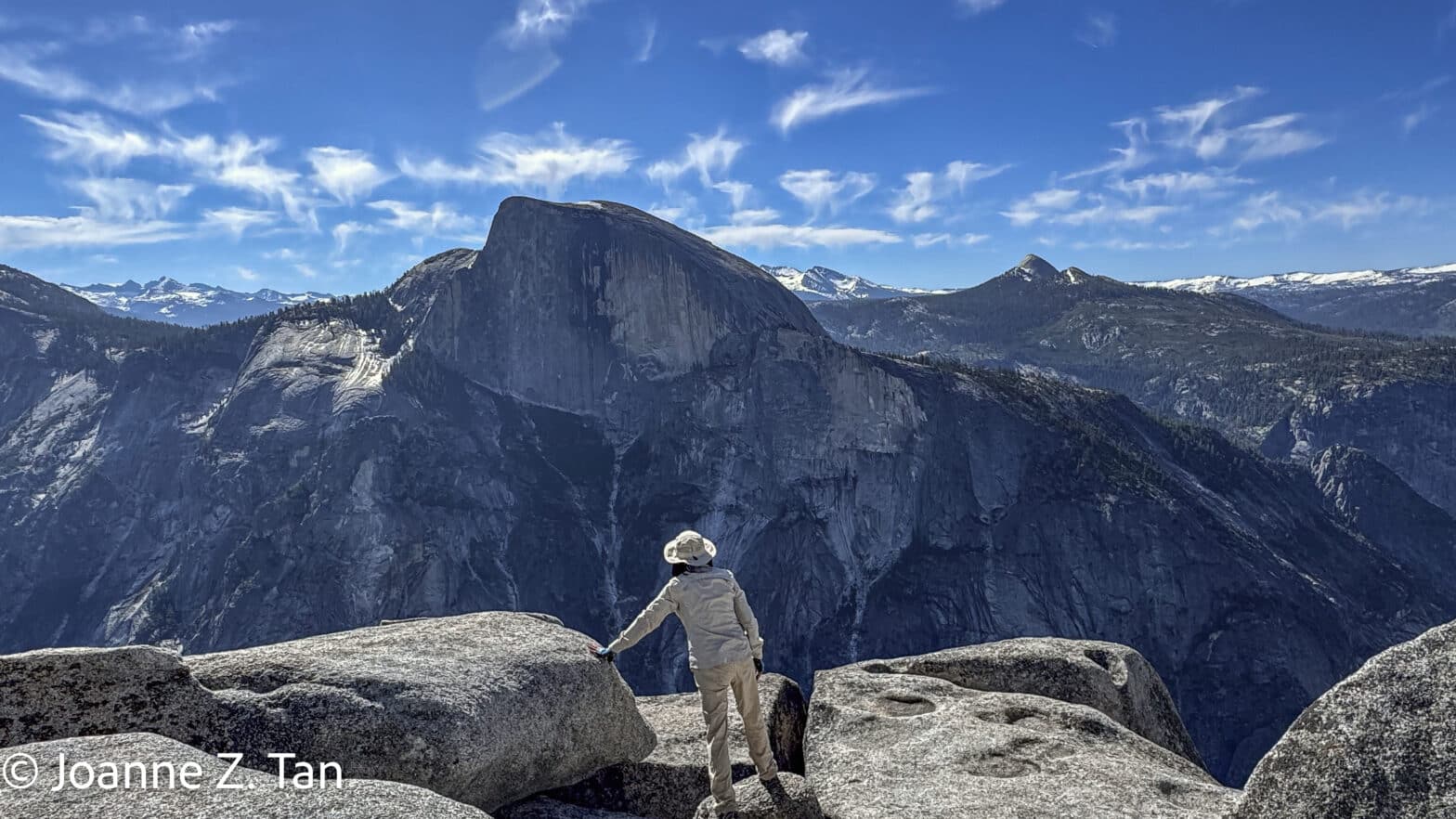 Poet & photographer, brand strategist Joanne Z. Tan's stories & a poem re wilderness backpacking adventure in Yosemite high country. Half Dome from North Dome.