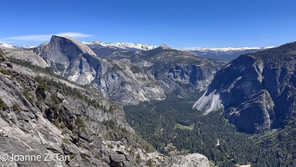 West Side of Half Dome, Yosemite Valley by Joanne Z. Tan, poet, writer, photographer, brand strategist, in her backpacking story in Yosemite wilderness.
