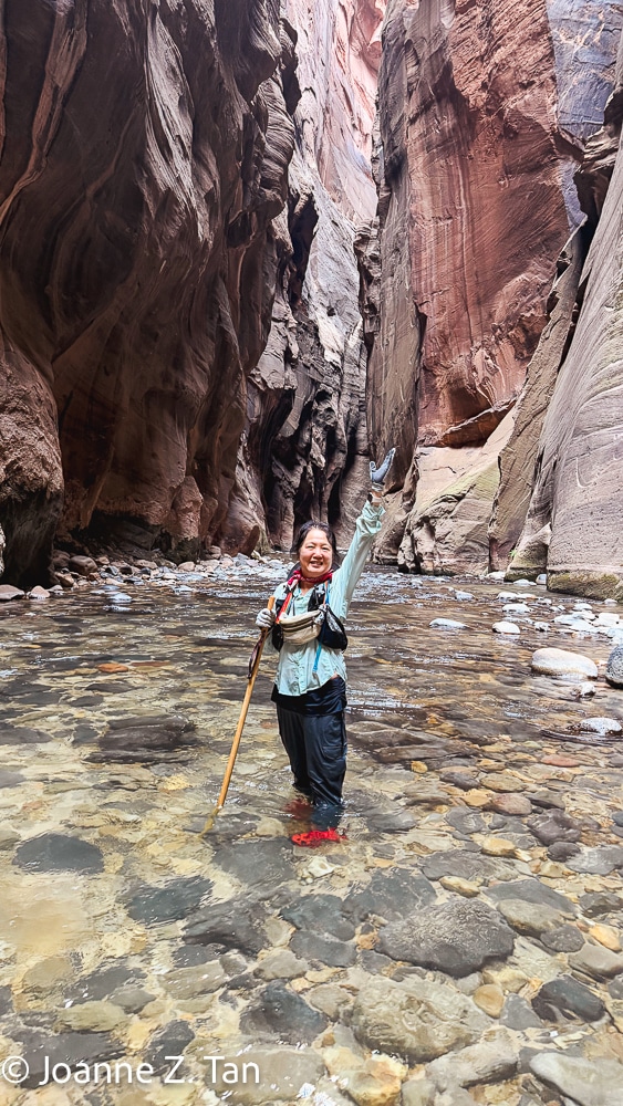 Joanne Z. Tan's personal adventure story: hiking 20 miles over 12 hours through The Narrows in Zion National Park as a part of The 9 Days that Changed My Life.