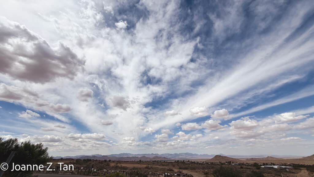 Joanne Z. Tan described the vast sky over western desert in her poetic memoir on Havasupai falls, angels, Grand Canyon, God, nature, spirituality, & mortality.
